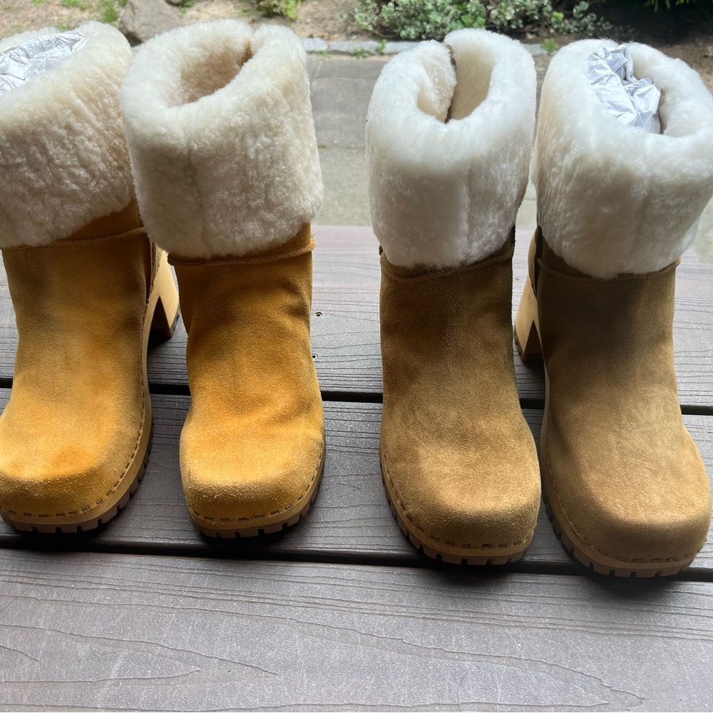 Women’s Shearling-Lined Suede Boot - Chestnut